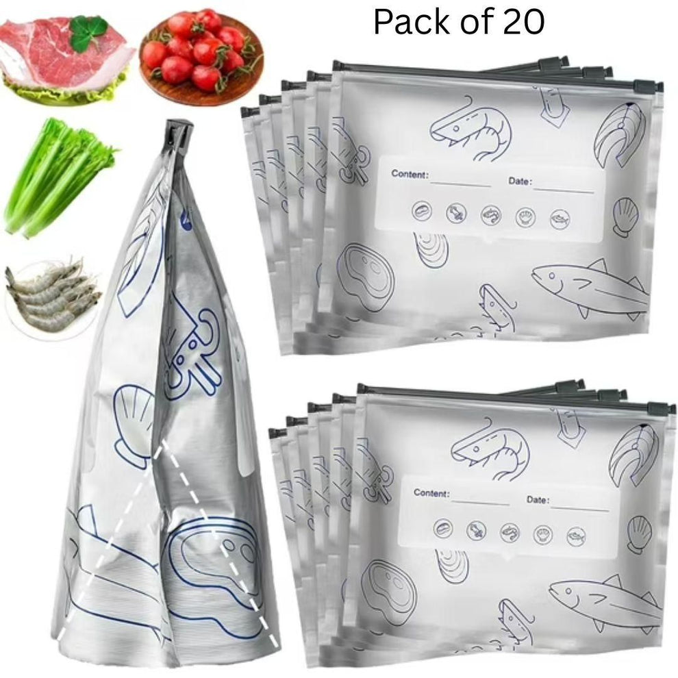 Reusable Aluminium Foil Storage Bags (Pack of 20)